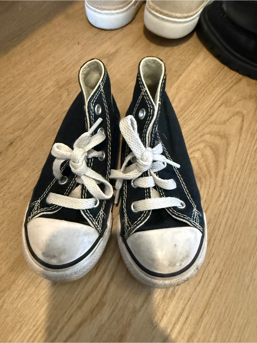 Converse Kids Black and White High-Top Sneakers - Classic Canvas